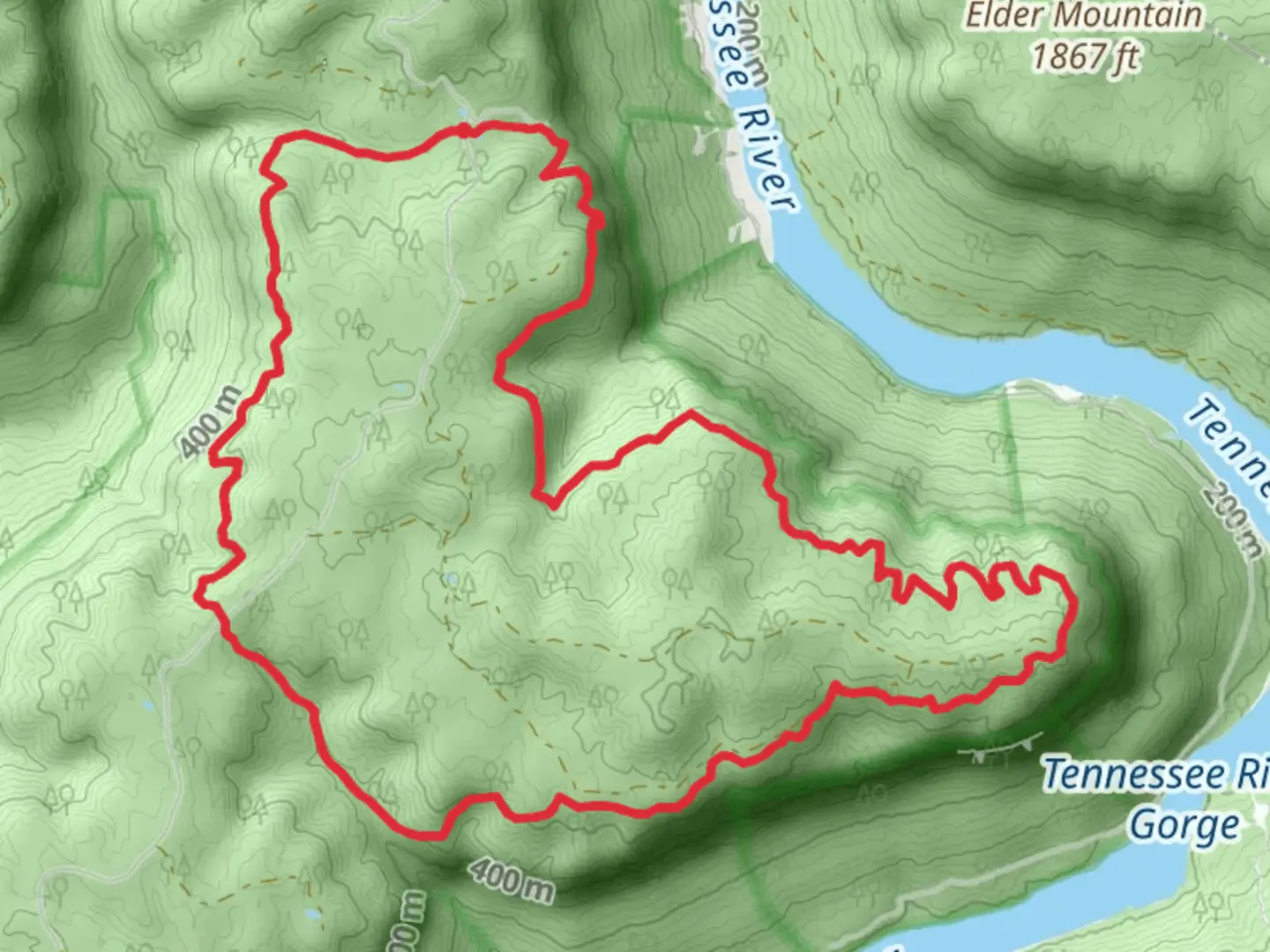An image depicting the trail Pot Point Loop and its surrounding area.