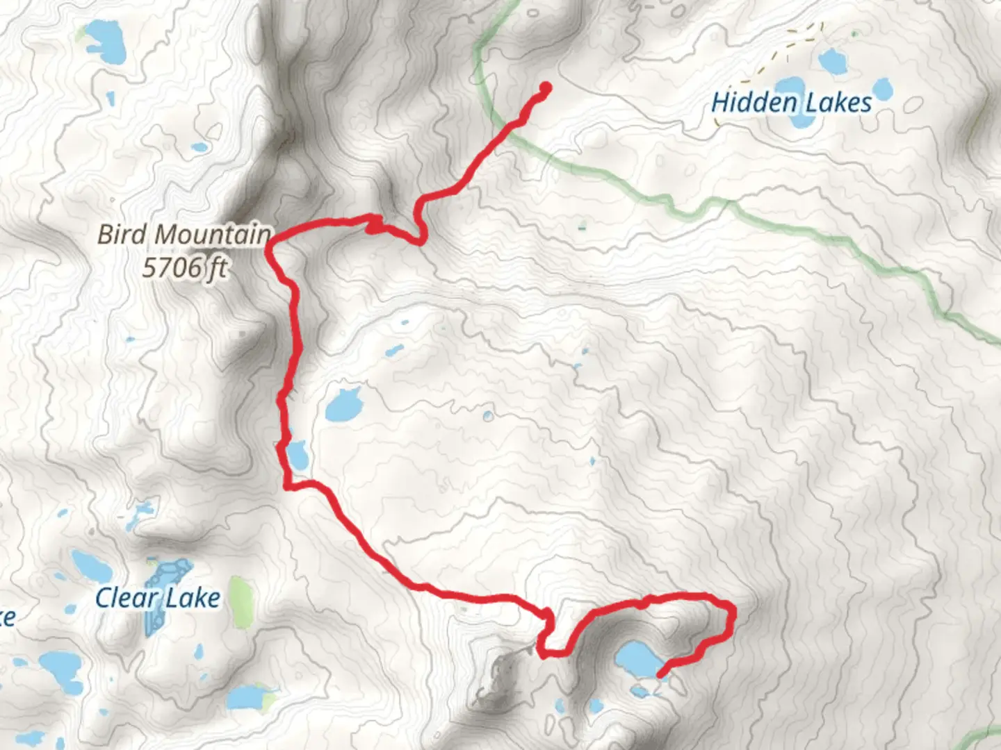 An image depicting the trail Lake Wapiki via Indian Heaven Trail and its surrounding area.