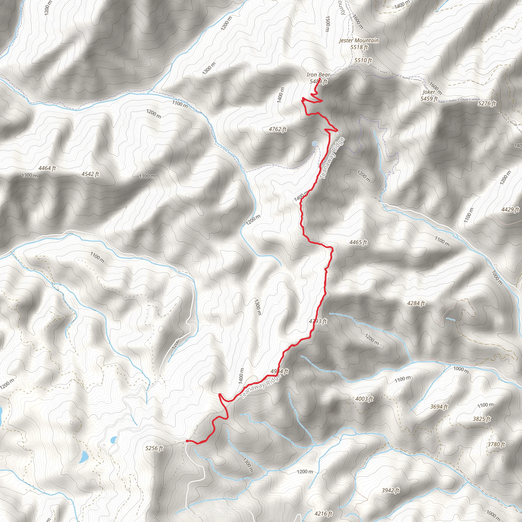 Iron Bear via Teanaway Ridge Trail mobile static map