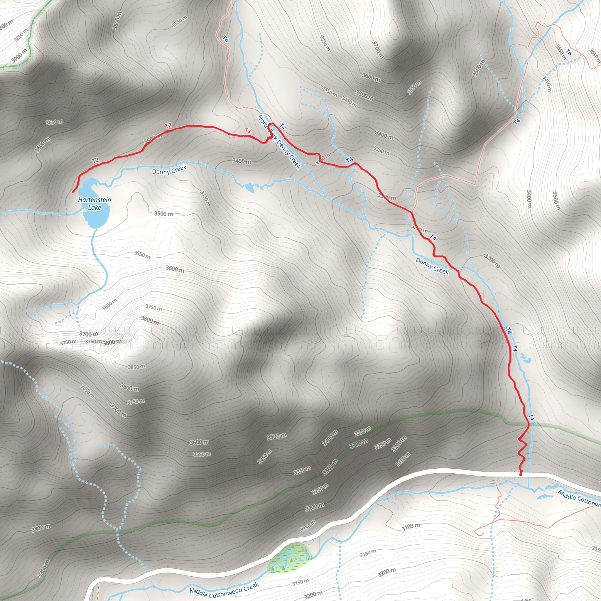 Hartenstein Lake via Browns Pass Trail mobile static map