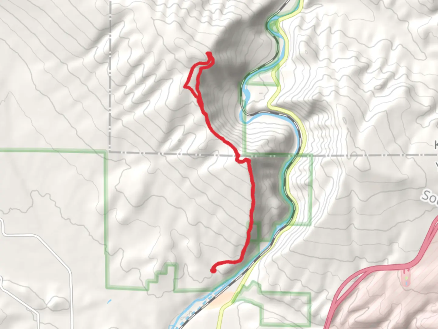 An image depicting the trail Yakima Rim Trail and its surrounding area.