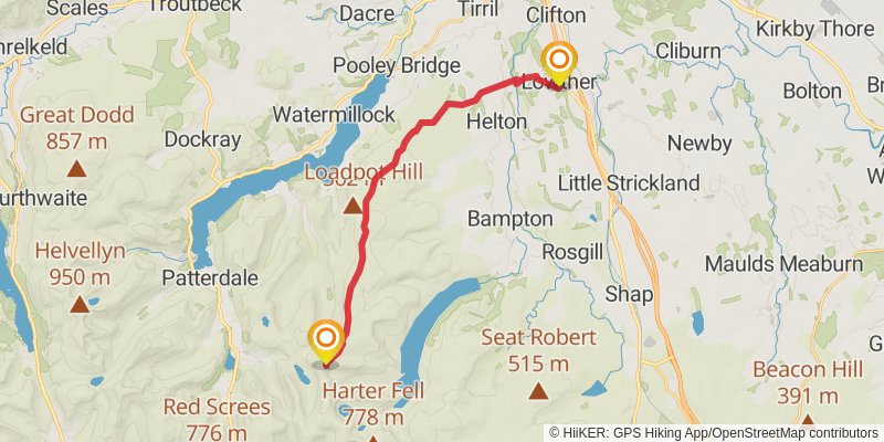 Ravenglass to Berwick - upon - Tweed Walk stage 5 Map