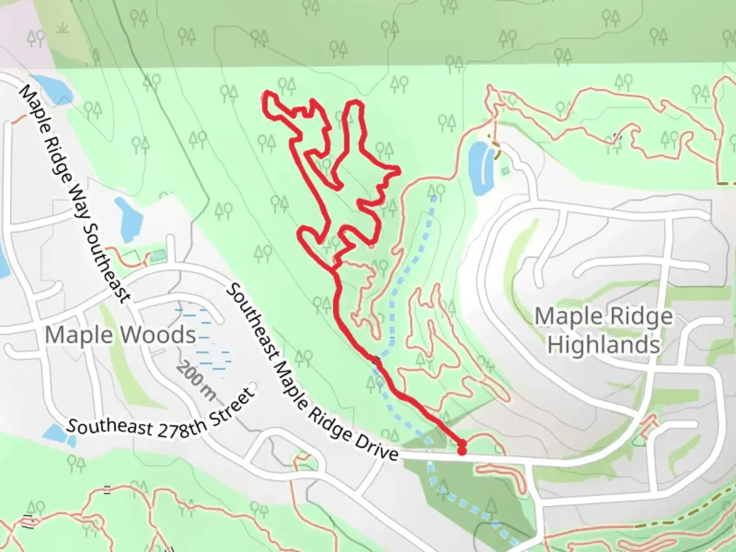 An image depicting the trail Iron Brigade Loop and its surrounding area.