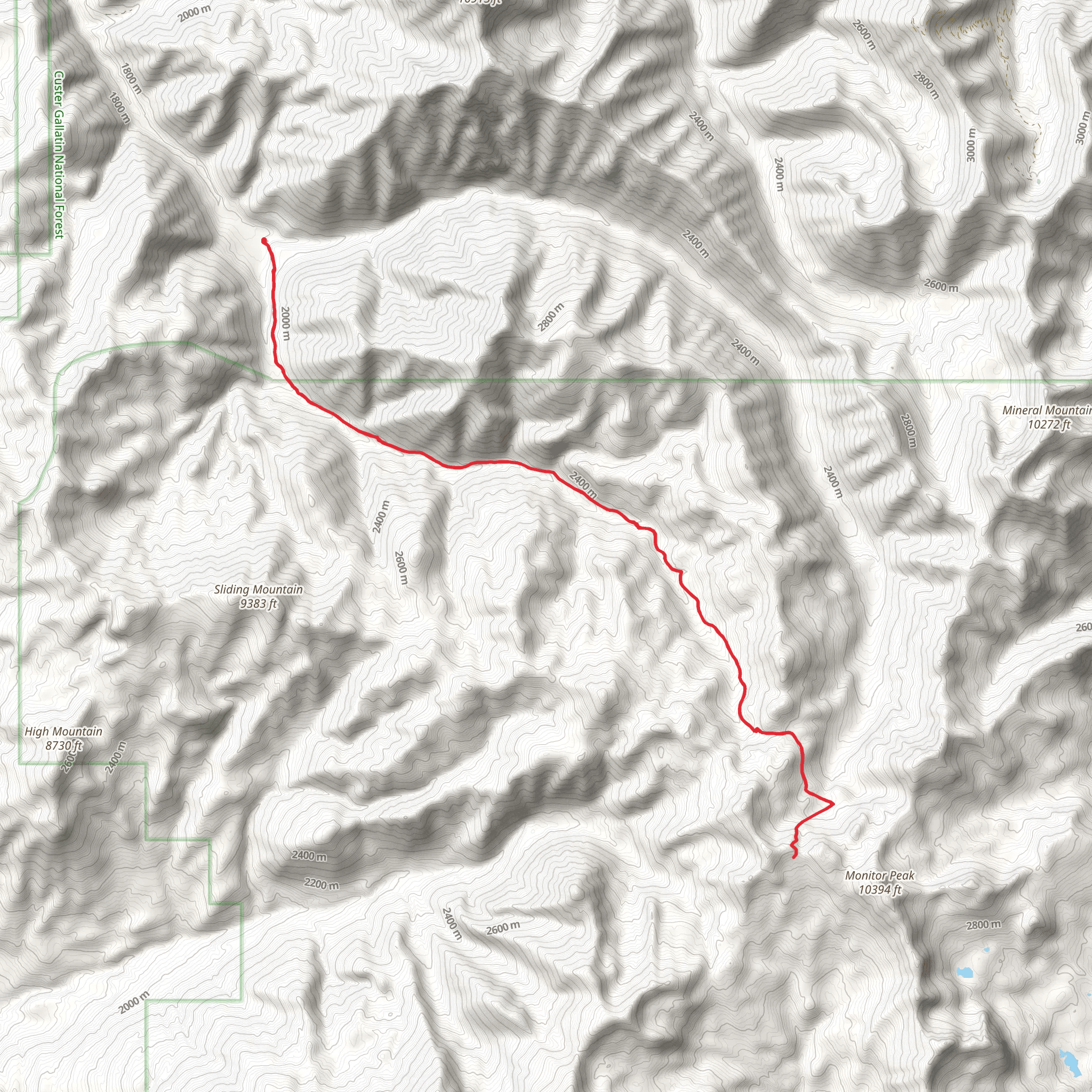 South Fork Sixmile Trail mobile static map