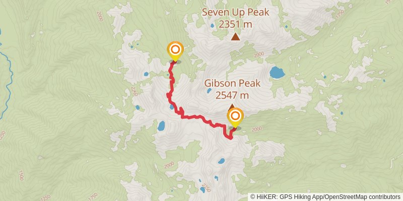 Seven Up Peak via Long Canyon Trail stage 2 Map