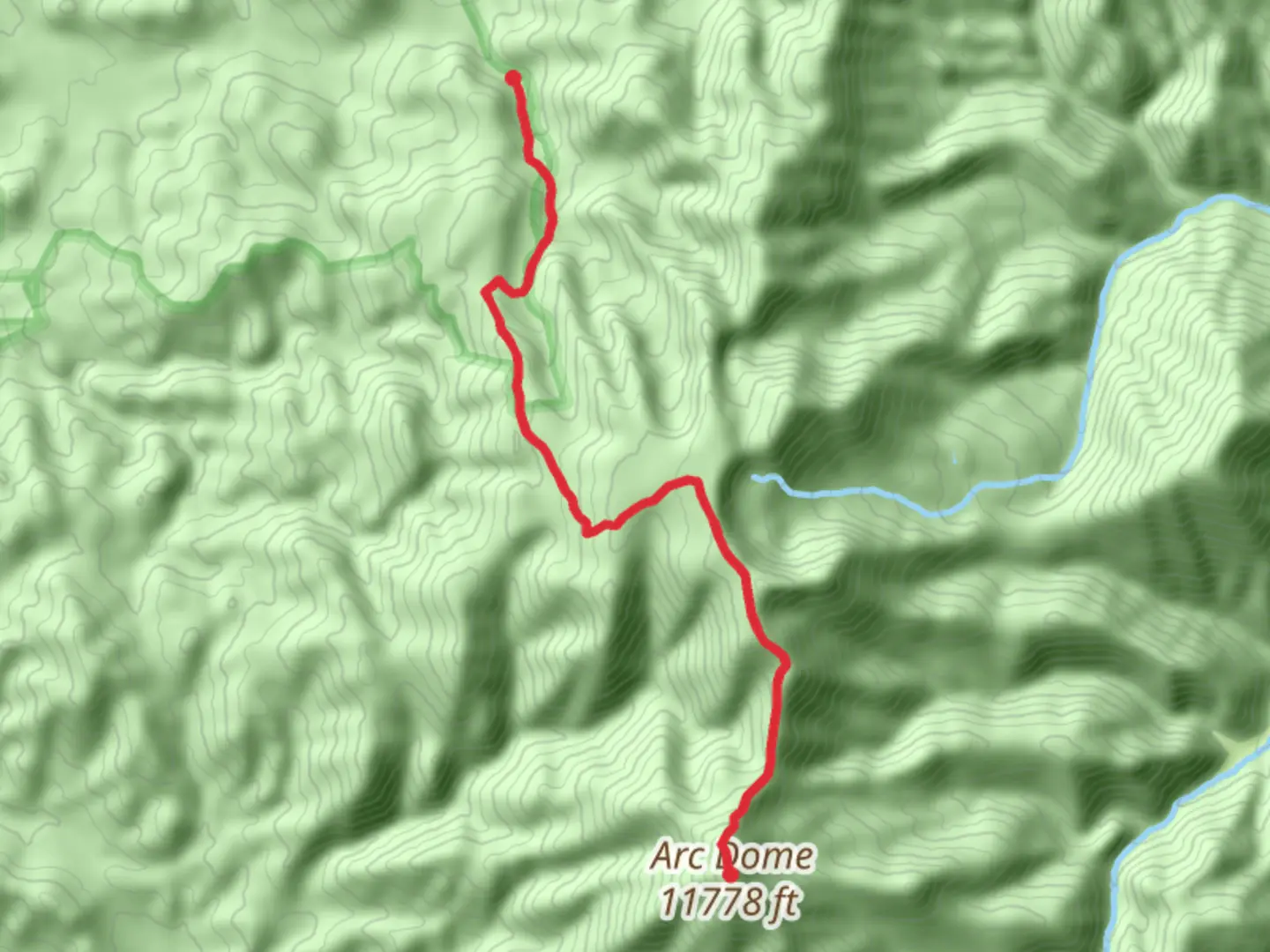 An image depicting the trail Arc Dome Summit Trail and its surrounding area.