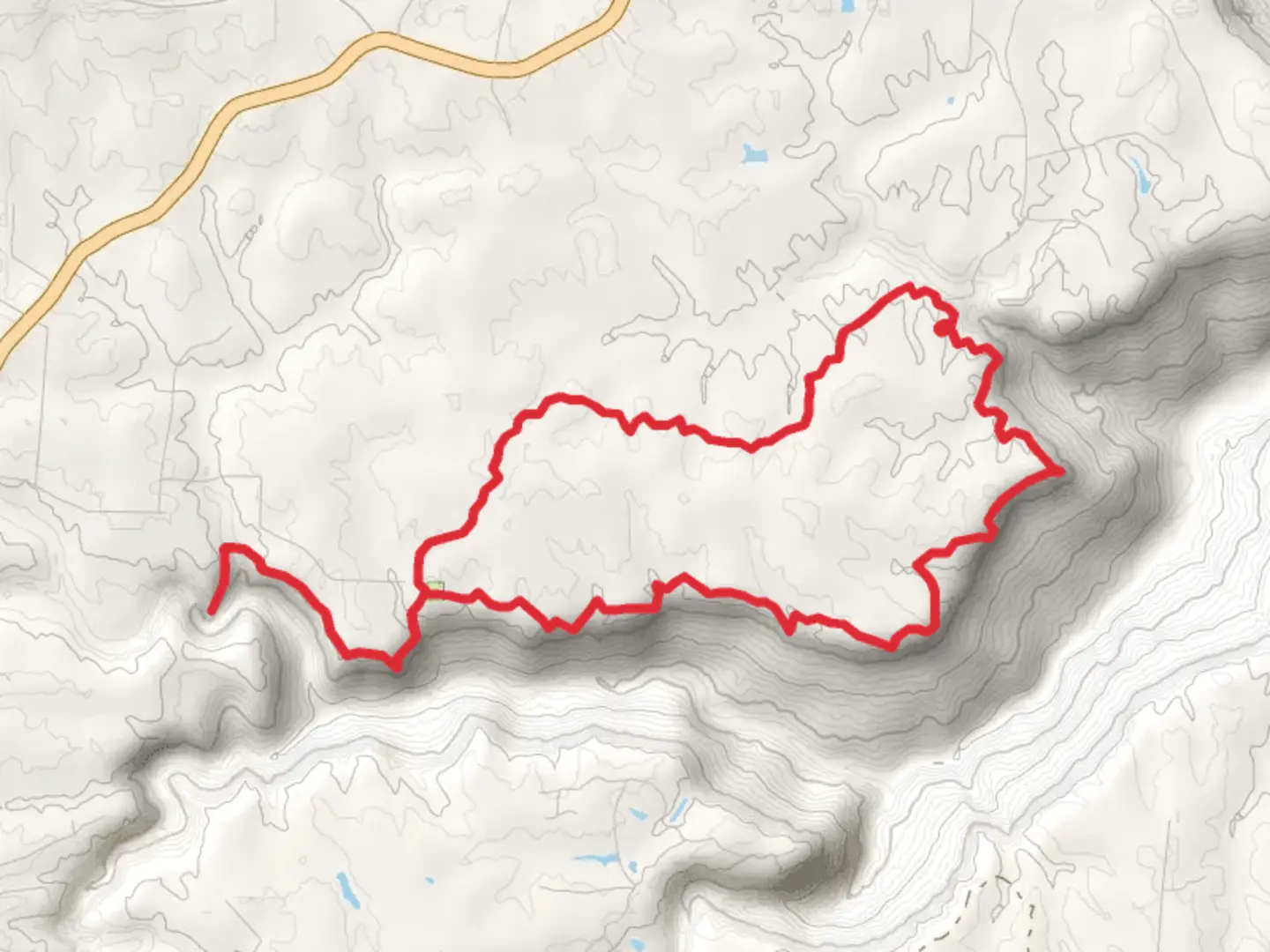 An image depicting the trail Laurel, Greeter and Big Creek Rim Loop Trail and its surrounding area.