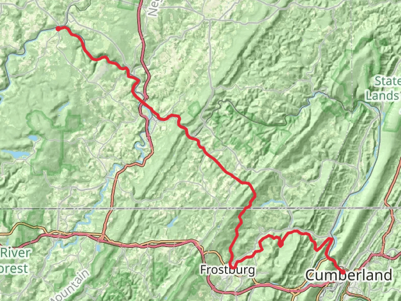 Rockwood to Cumberland via Great Allegheny Passage