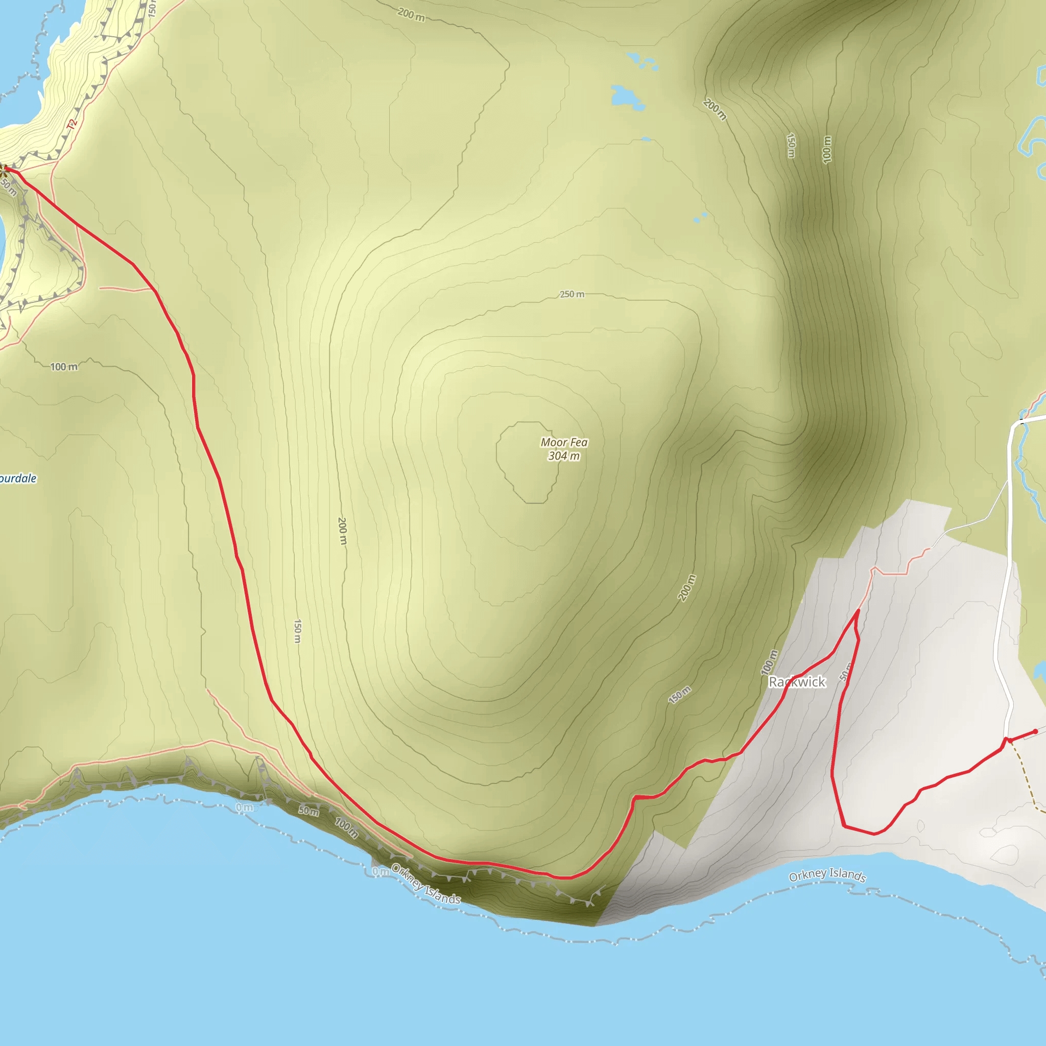 Old Man of Hoy Walk mobile static map