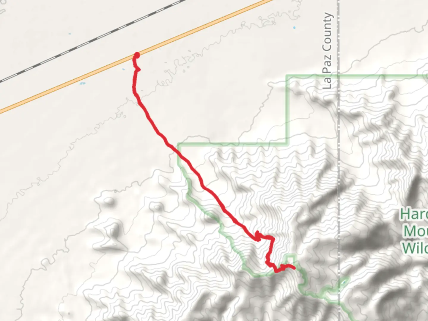 An image depicting the trail Harquahala Mountain Trail and its surrounding area.