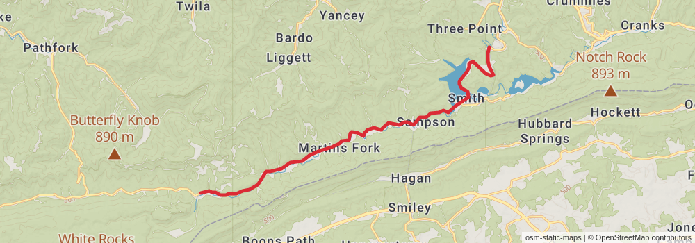 American Perimeter Trail - Southern Appalachian Primary stage 63 Map