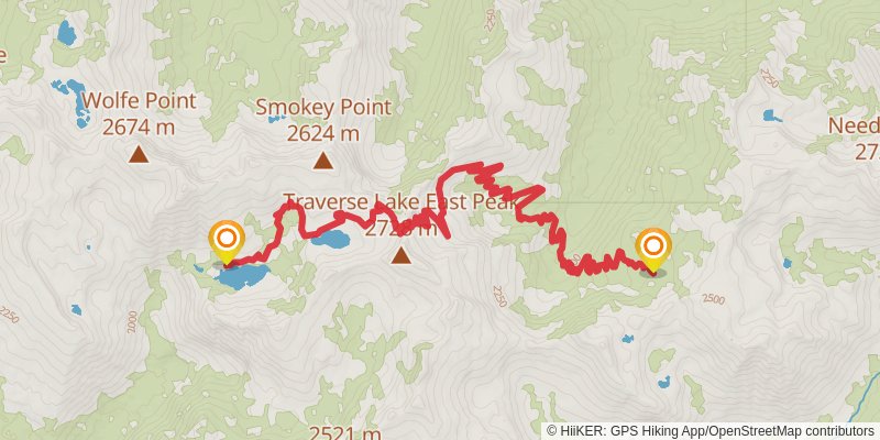 South Wallowas Traverse stage 3 Map