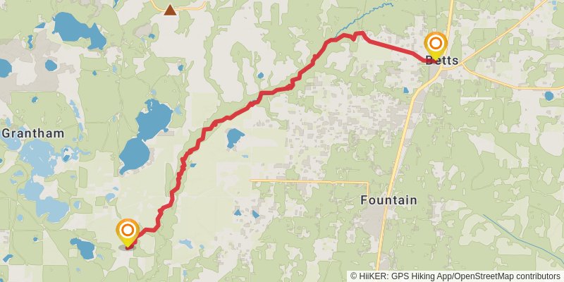 Florida National Scenic Trail stage 15 Map