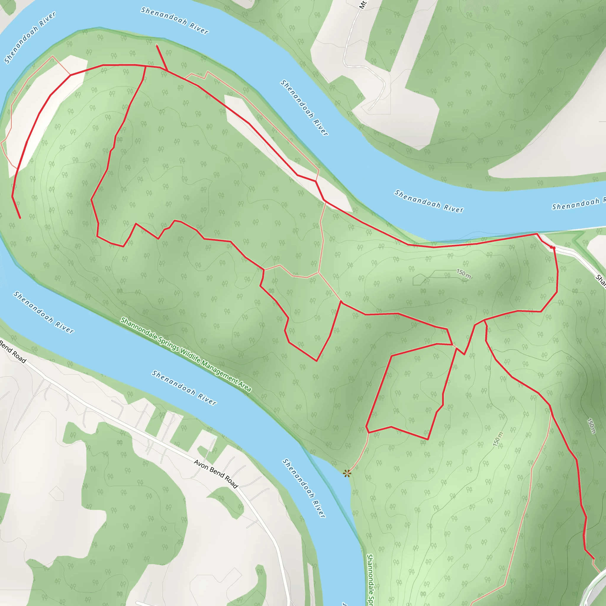 Shannondale Springs Wildlife Management Area Loop mobile static map