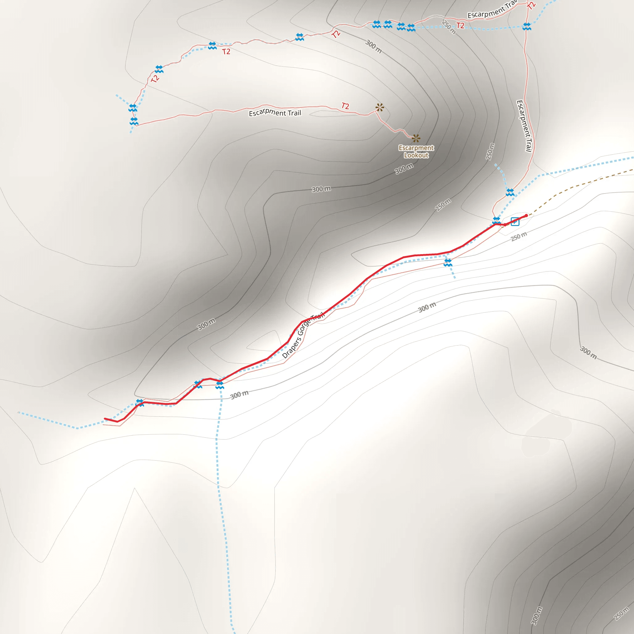 Drapers Gorge Trail mobile static map