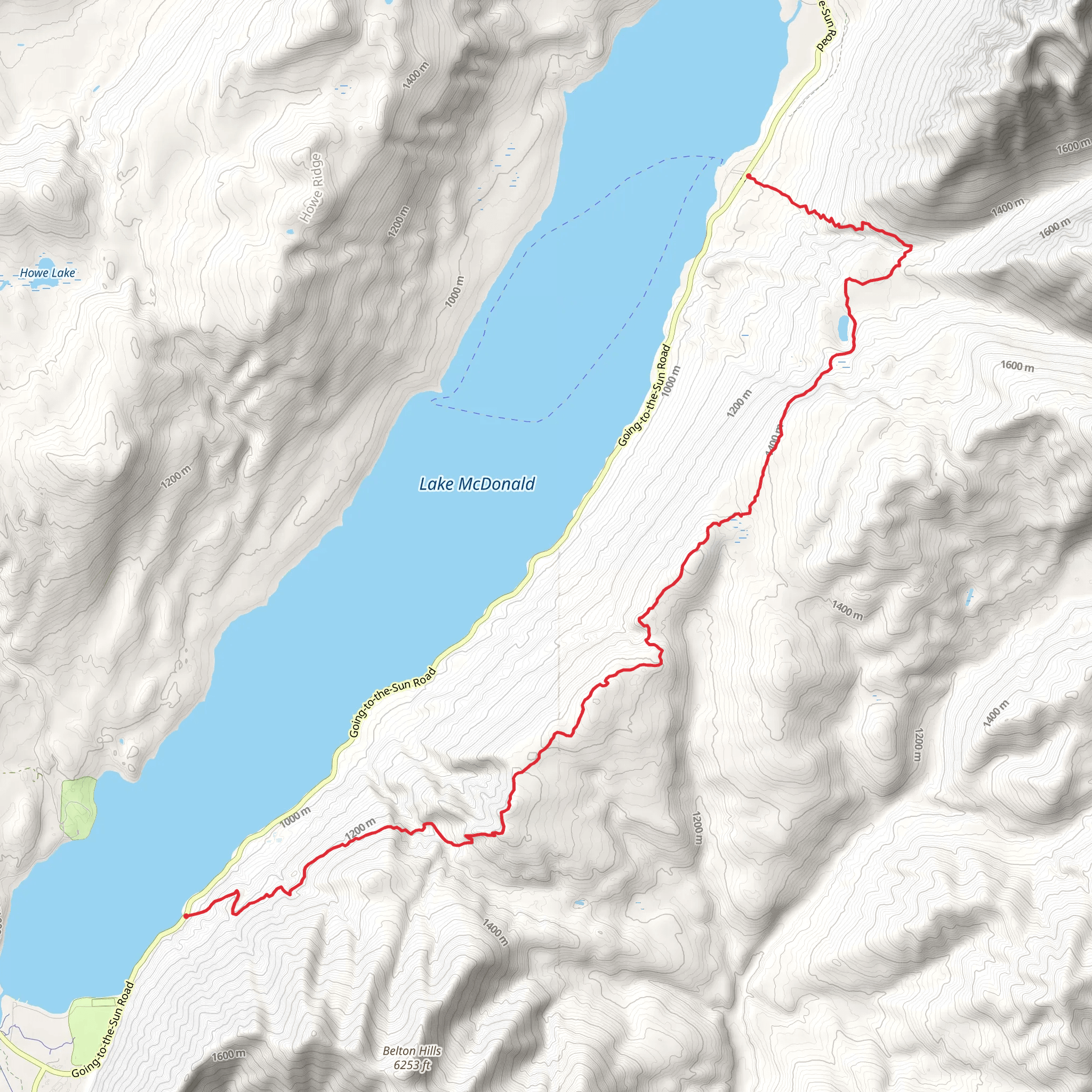 Snyder Ridge Trail mobile static map
