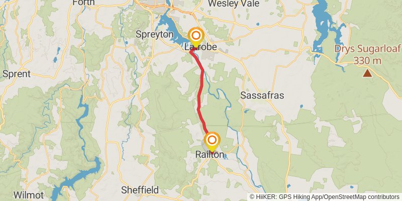 Tasmanian Trail alt 1 Map