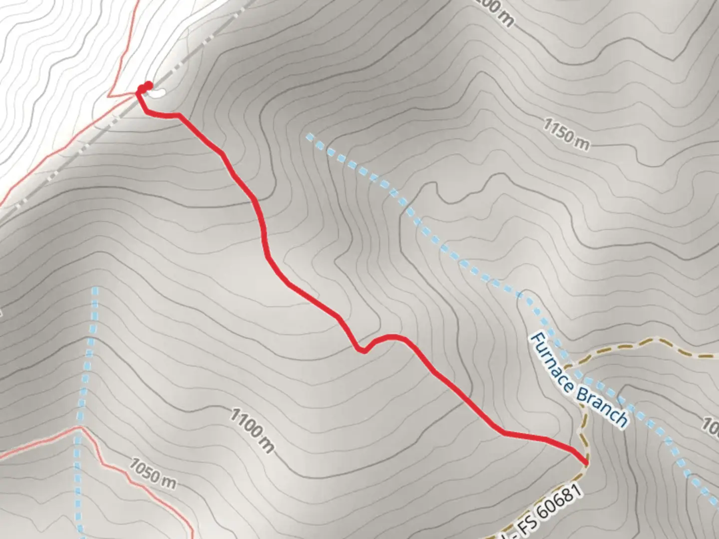 An image depicting the trail Furnace Branch Trail and its surrounding area.