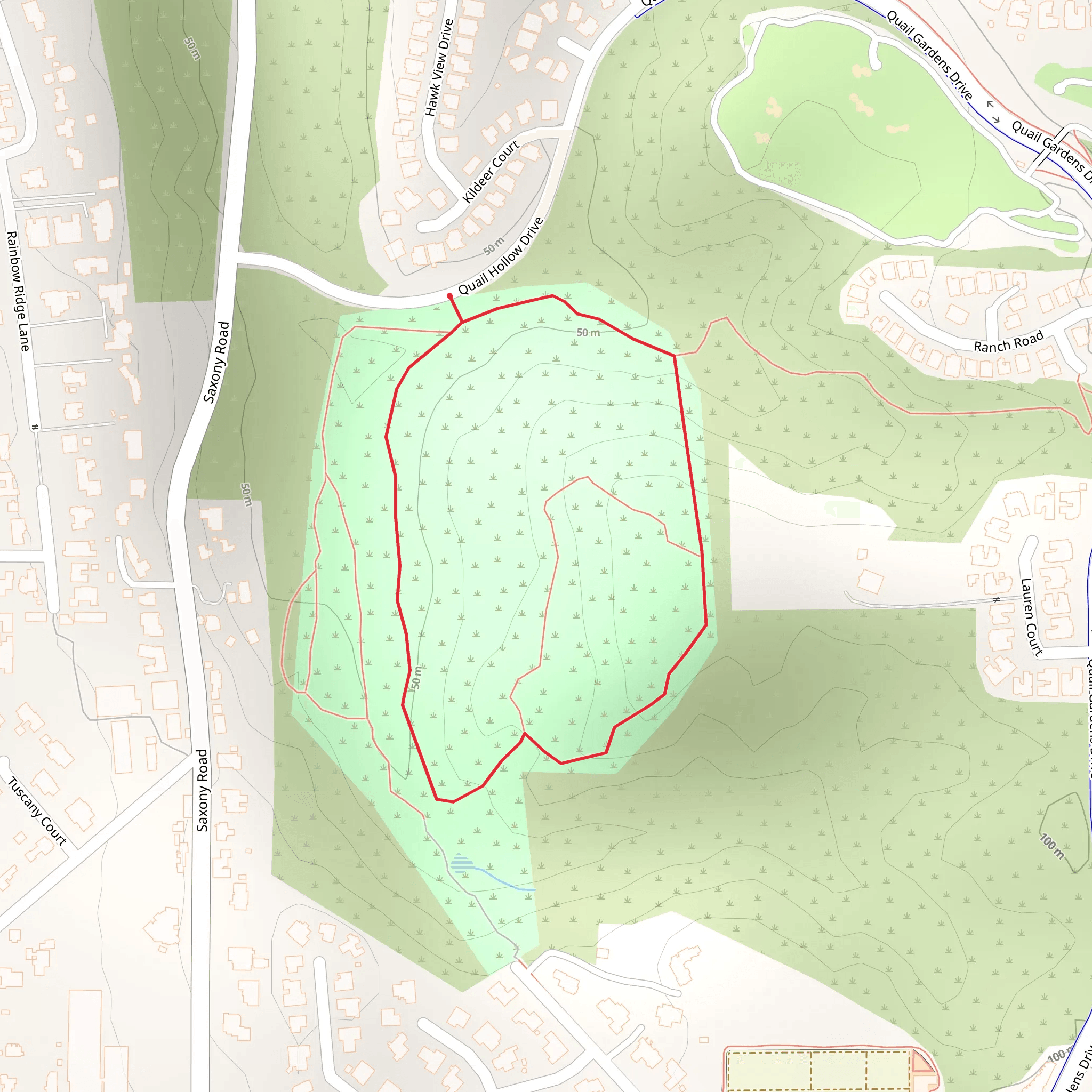 Quail Hollow Drive Loop mobile static map