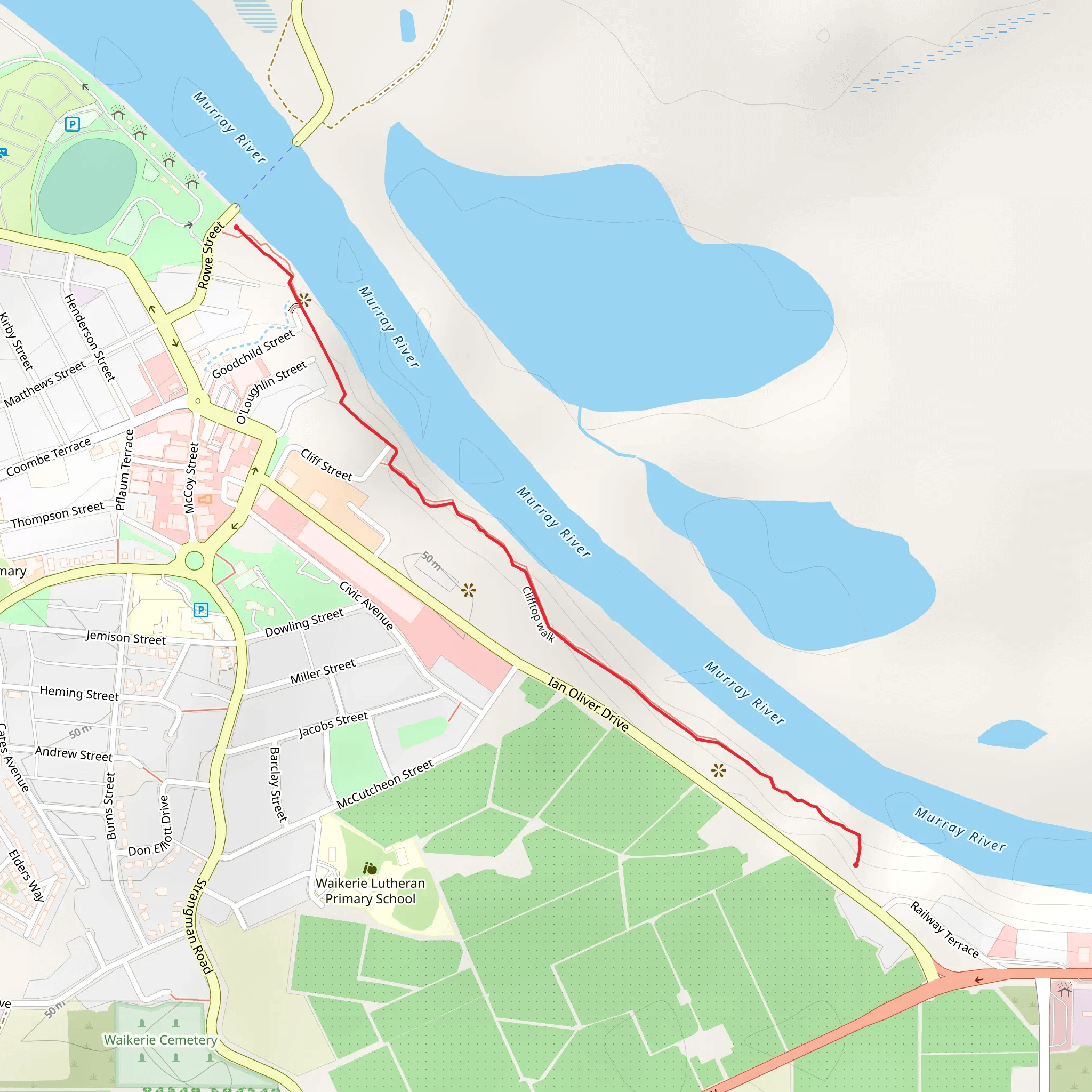 Waikerie Clifftop Walk mobile static map