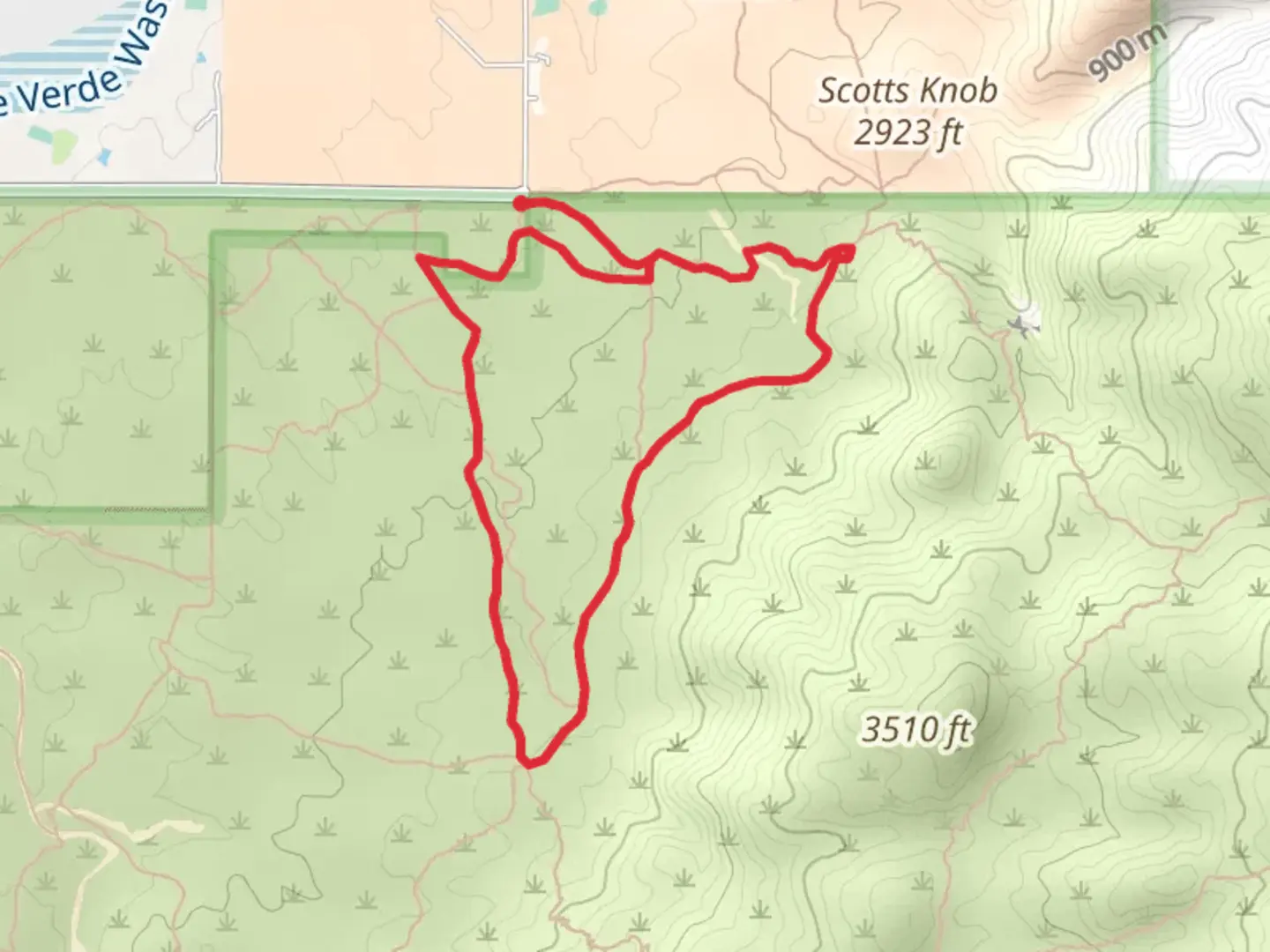 An image depicting the trail Douglas Spring, Garwood and Stock By Pass Loop Trail and its surrounding area.