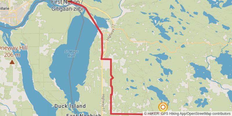 Waterfront Trail stage 127 Map