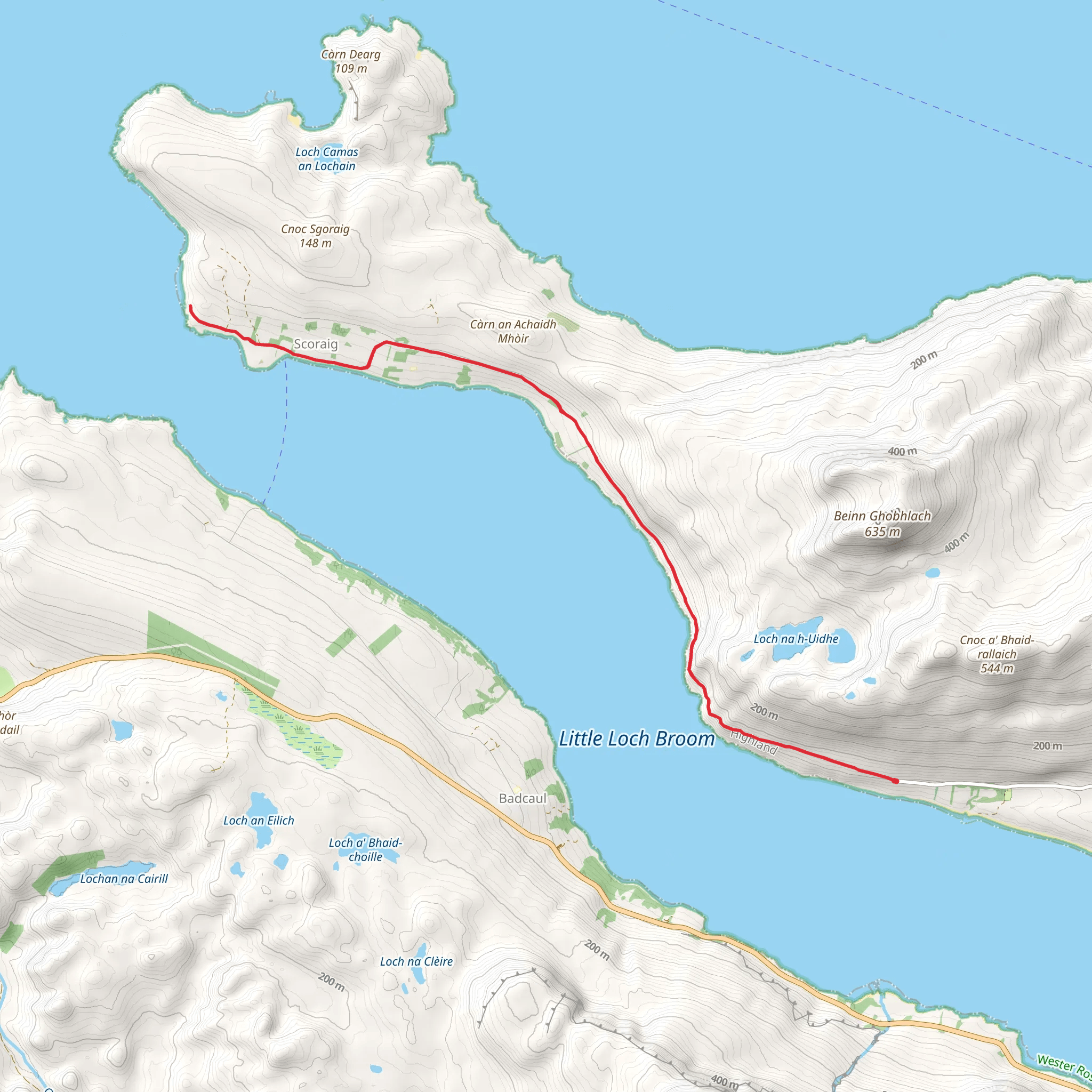 Scoriag Walk mobile static map