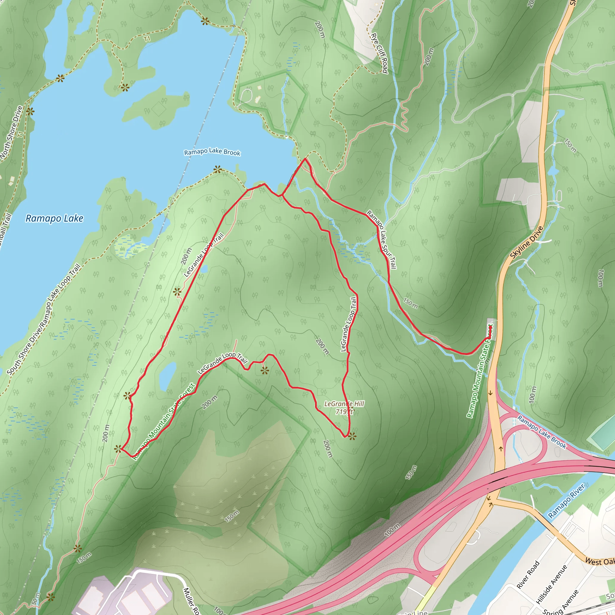 Lookout Loop Trail mobile static map