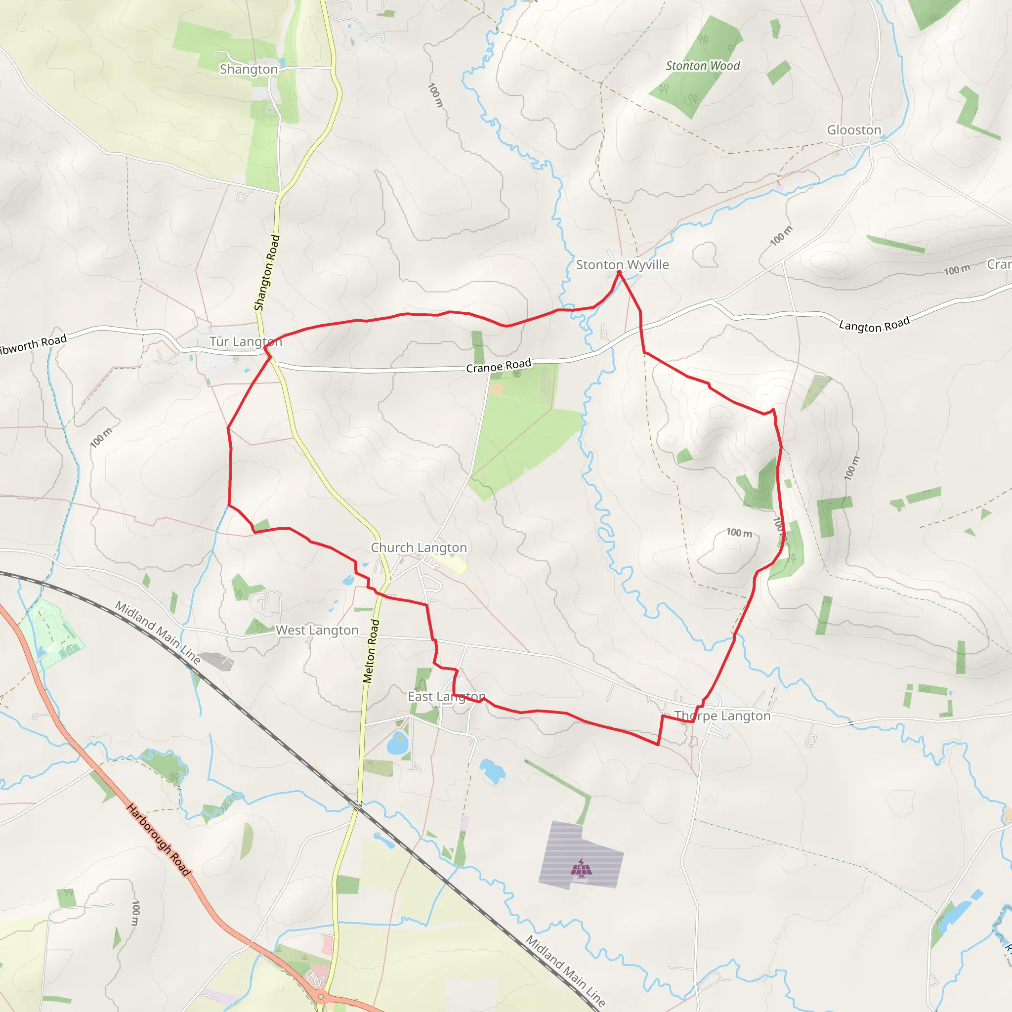 The Langtons from Stonton Wyville mobile static map