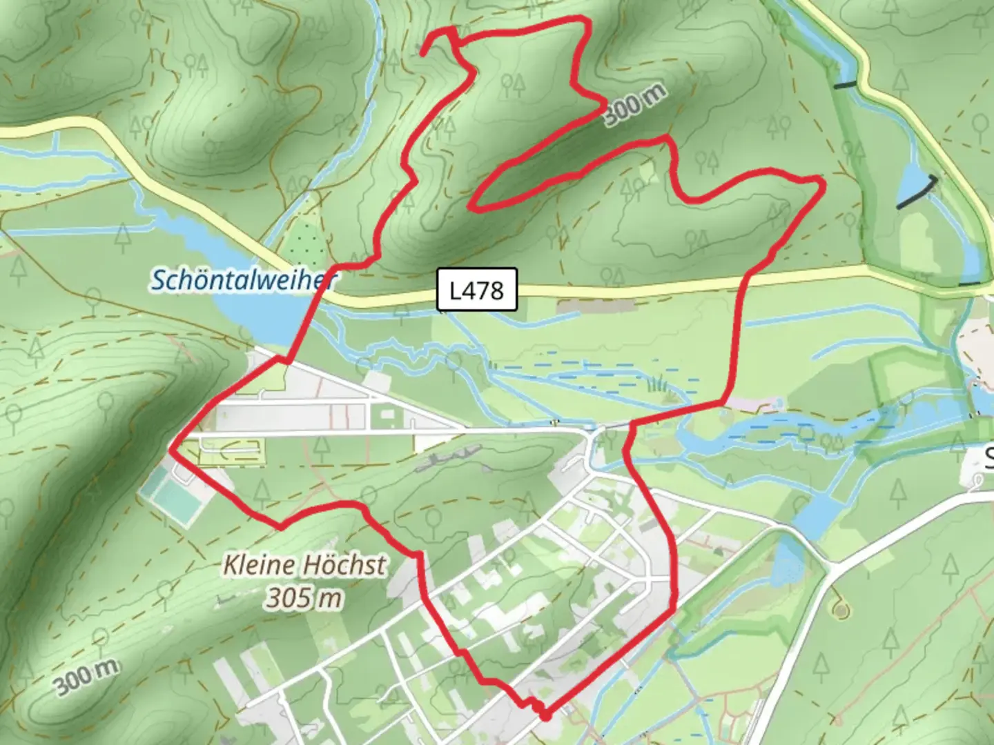 An image depicting the trail Schoentalweiher via Horbachkanzel Runde and its surrounding area.
