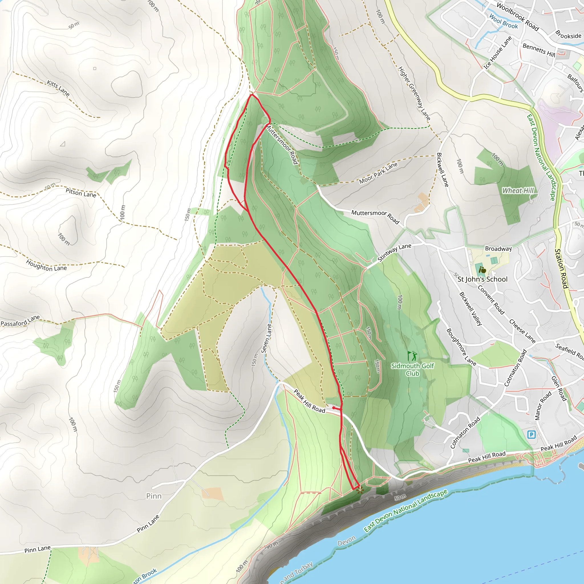 Mutter's Moor and Peak Hill Walk mobile static map