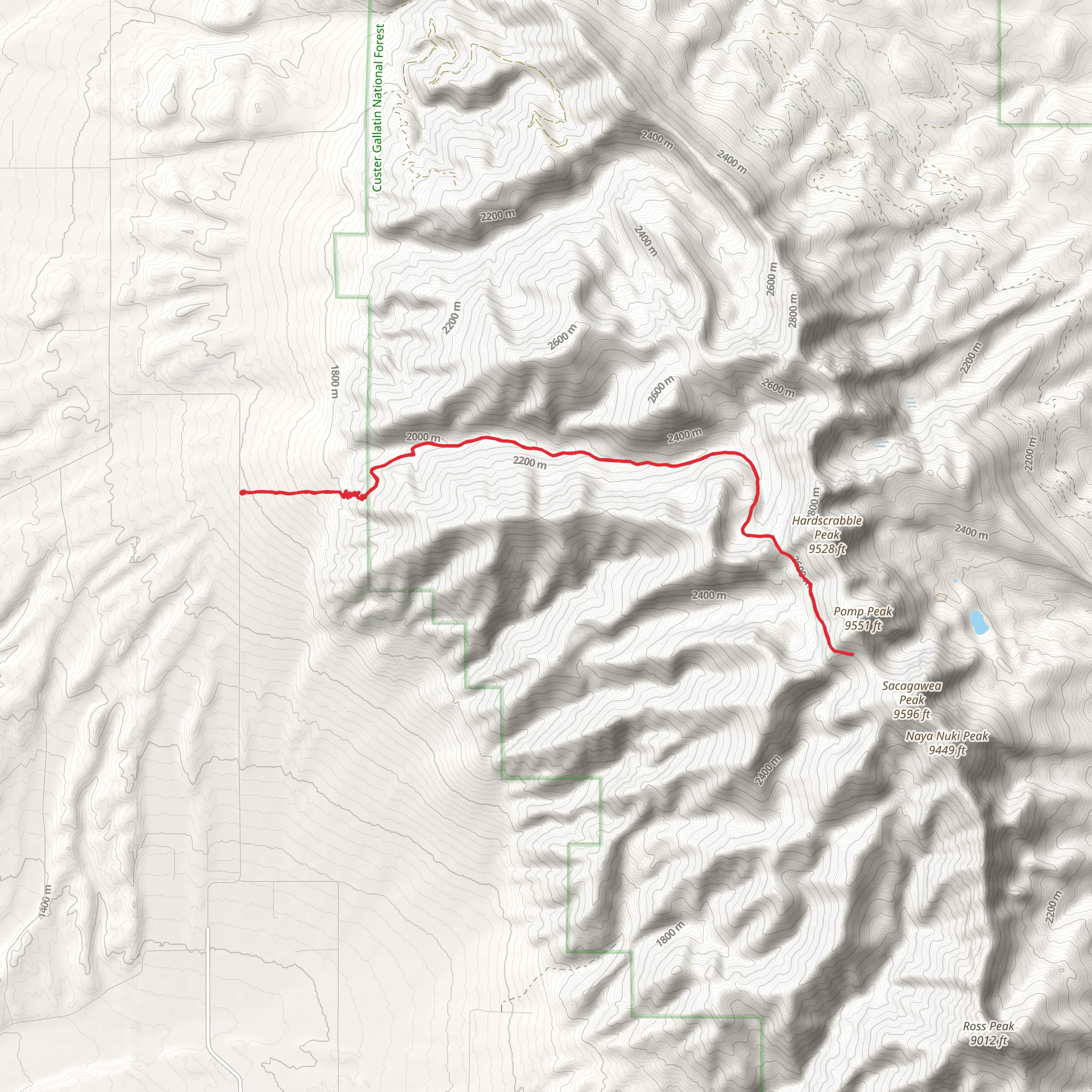 North Cottonwood mobile static map