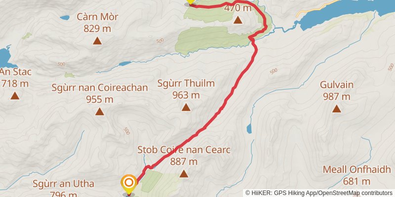 Fort William to Morvich via Cape Wrath Trail stage 3 Map