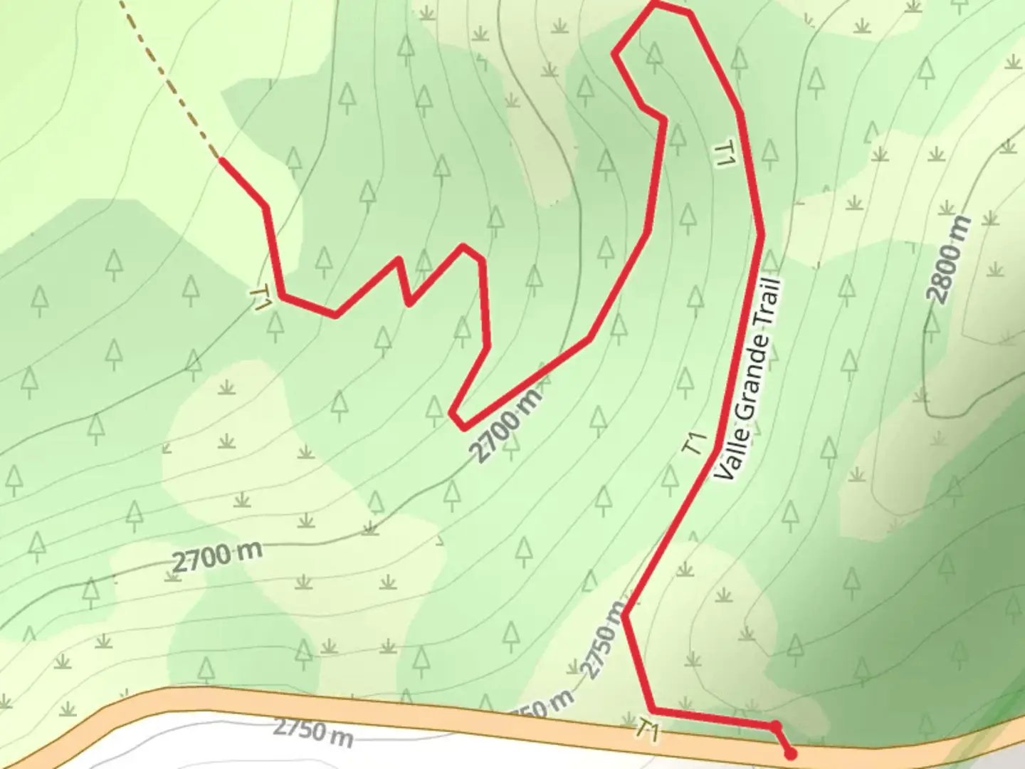 An image depicting the trail Valle Grande Trail and its surrounding area.