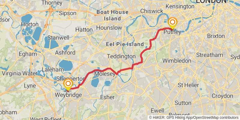 Weymouth to Newham Walk stage 14 Map