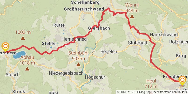 Hotzenwald Querweg stage 2 Map