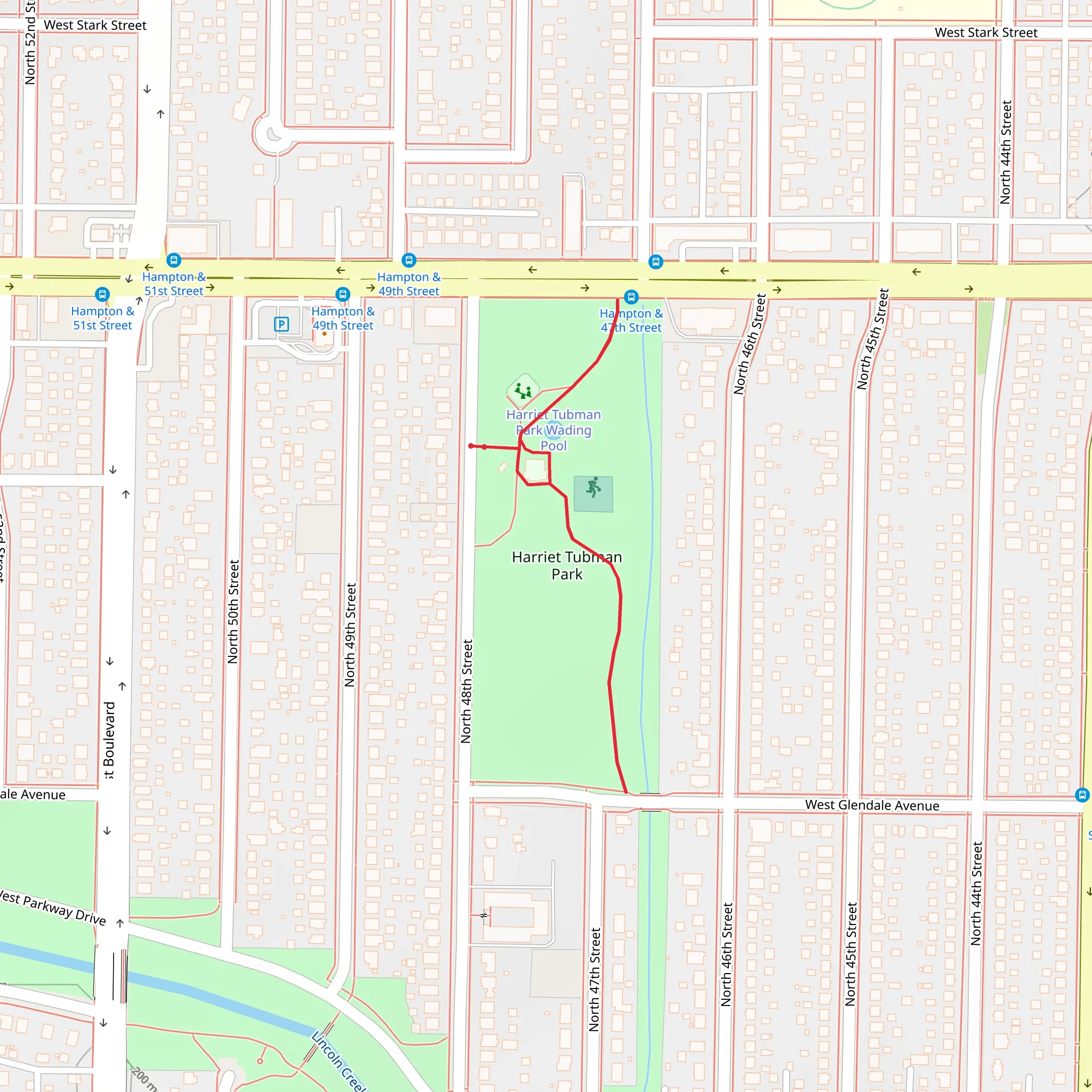 Harriet Tubman Park Walk mobile static map