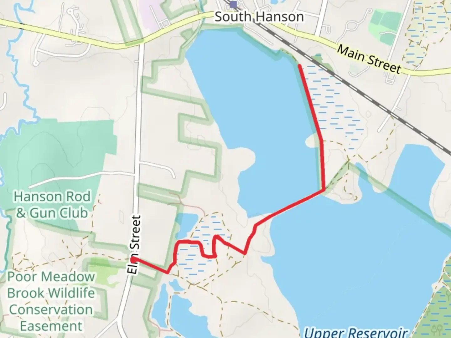 An image depicting the trail Great Cedar Swamp and its surrounding area.