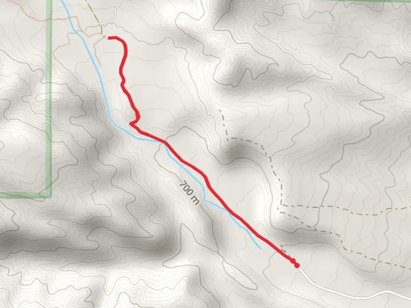 An image depicting the trail Mission Creek and its surrounding area.
