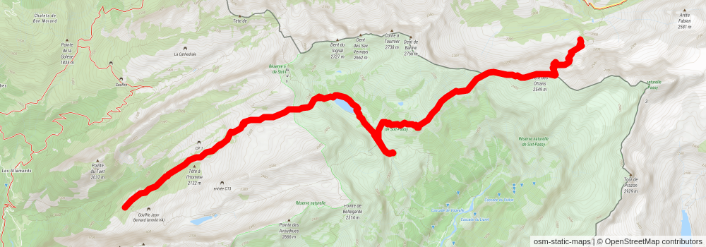 Champéry - Dents Blanches Trail stage 2 Map