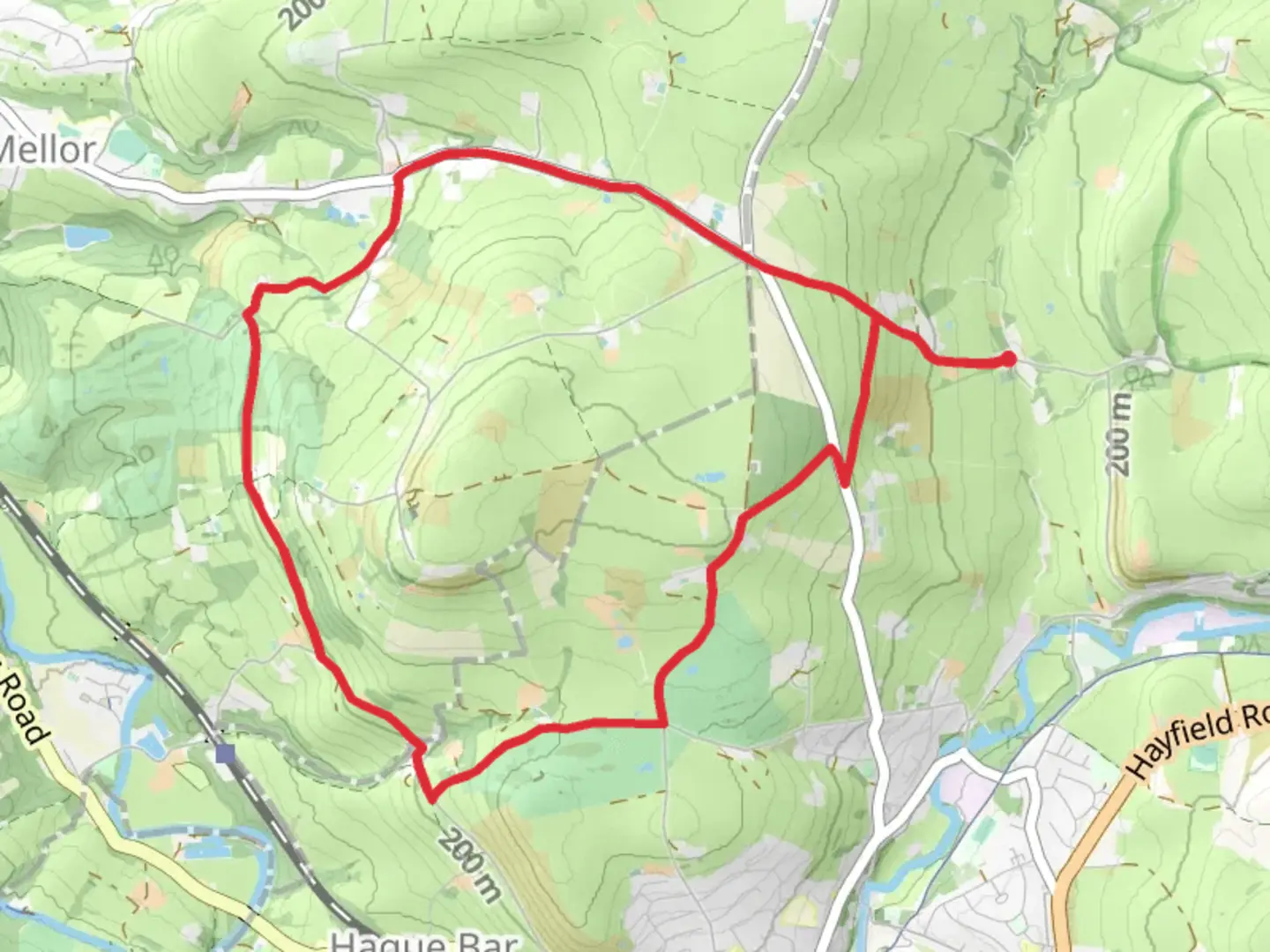 An image depicting the trail Broadhurst Edge and Capstone and its surrounding area.