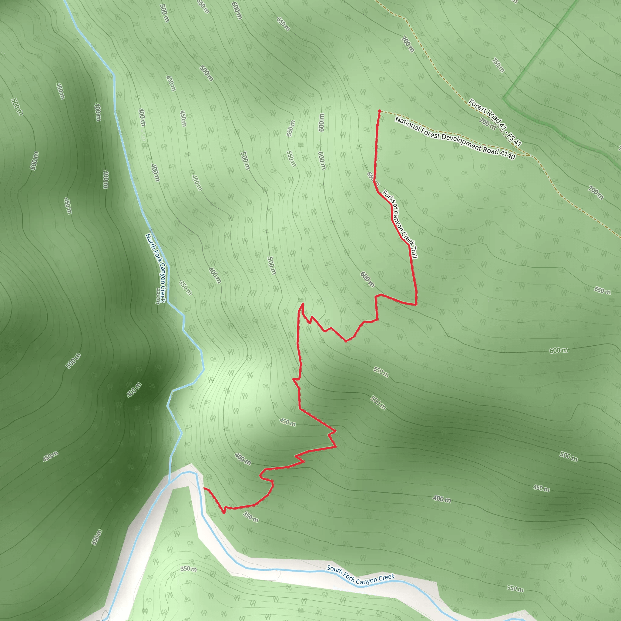 Forks Trail mobile static map