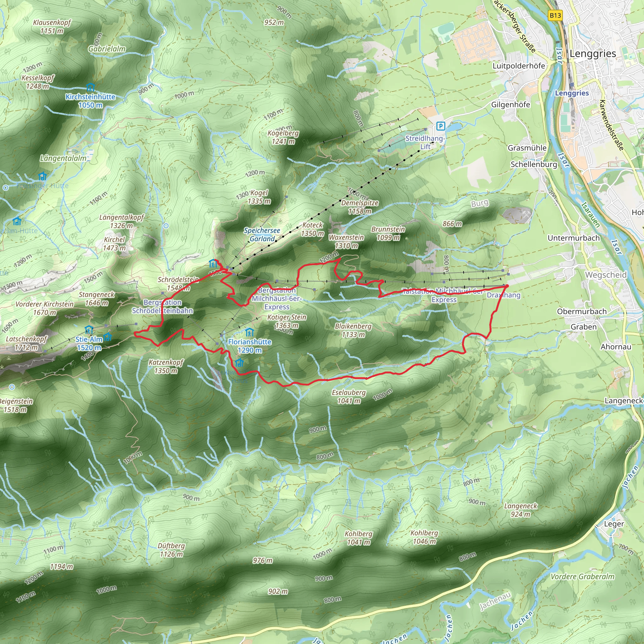 Brauneck Loop mobile static map
