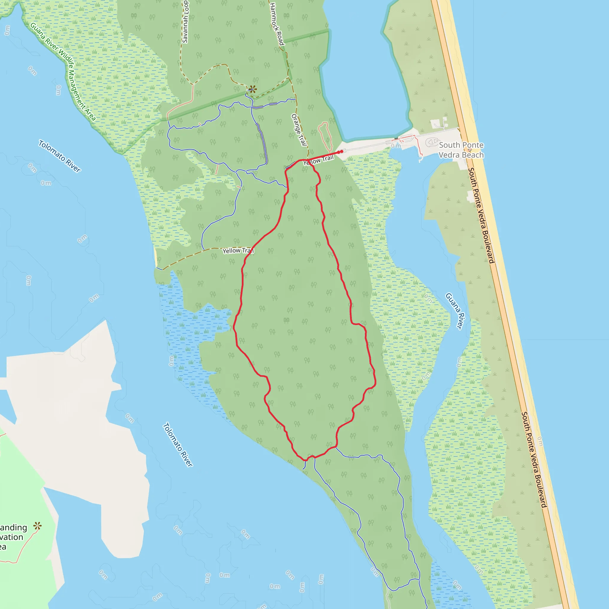 Purple and Yellow Loop Trail mobile static map