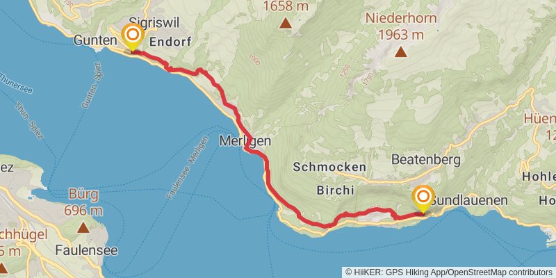 Camino Rankweil-Geneva stage 14 Map