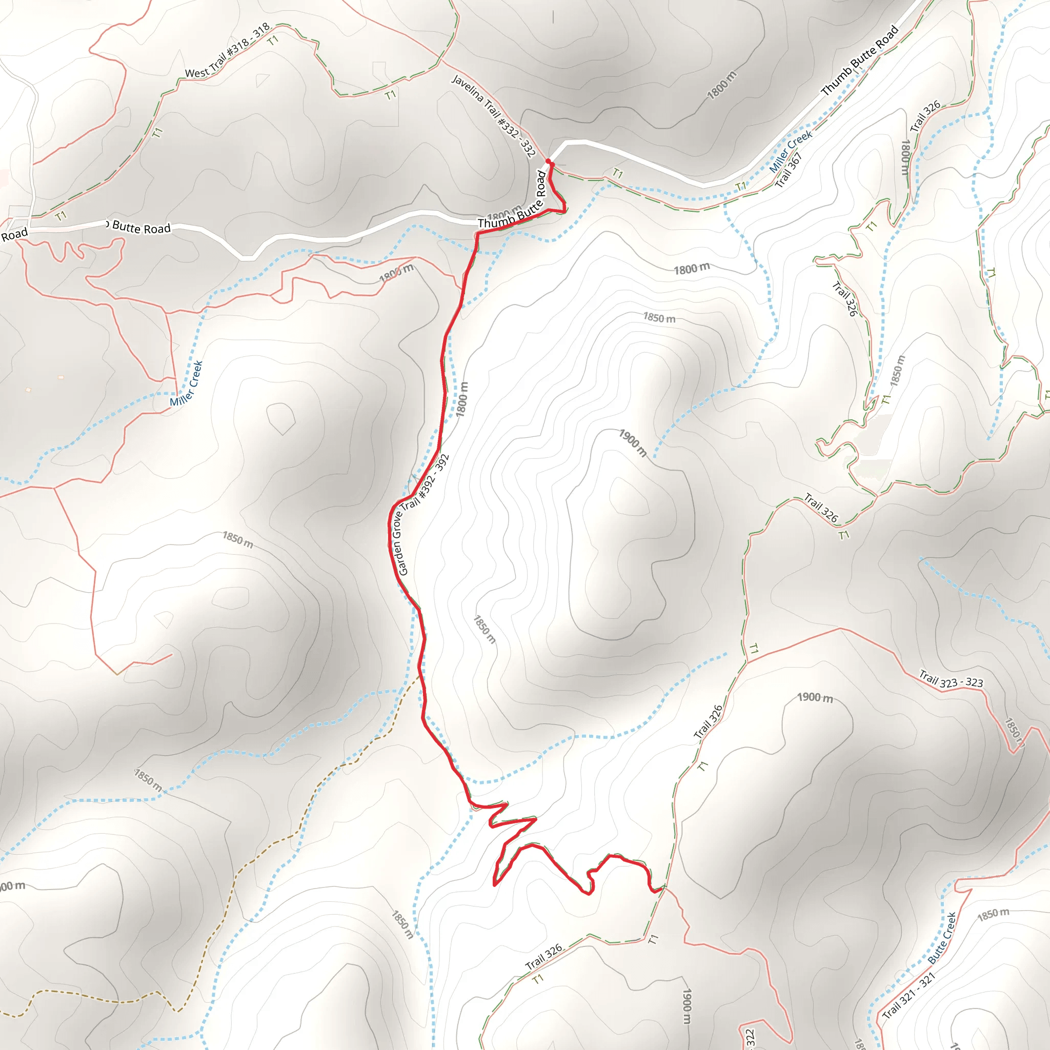 Garden Grove Trail mobile static map