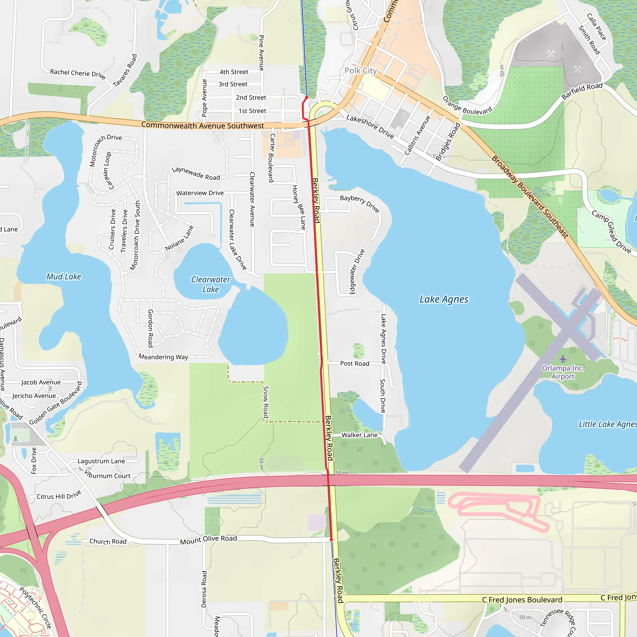 Van Fleet Trail Extension mobile static map