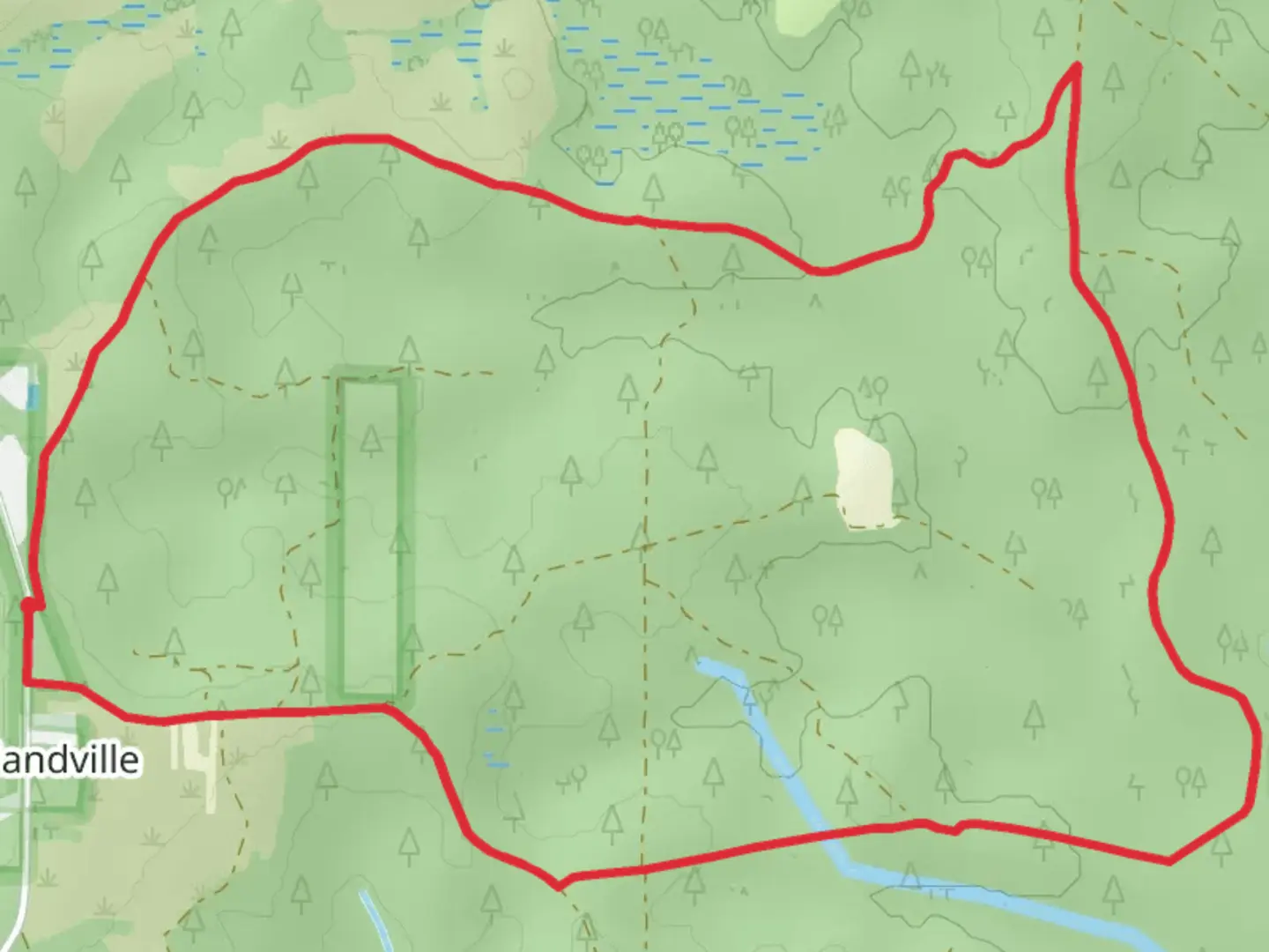 An image depicting the trail Reedy Creek Loop and its surrounding area.