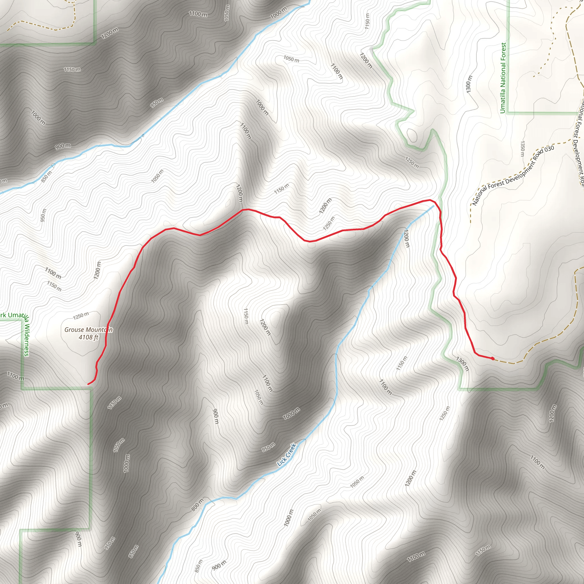 Grouse Mountain Trail mobile static map