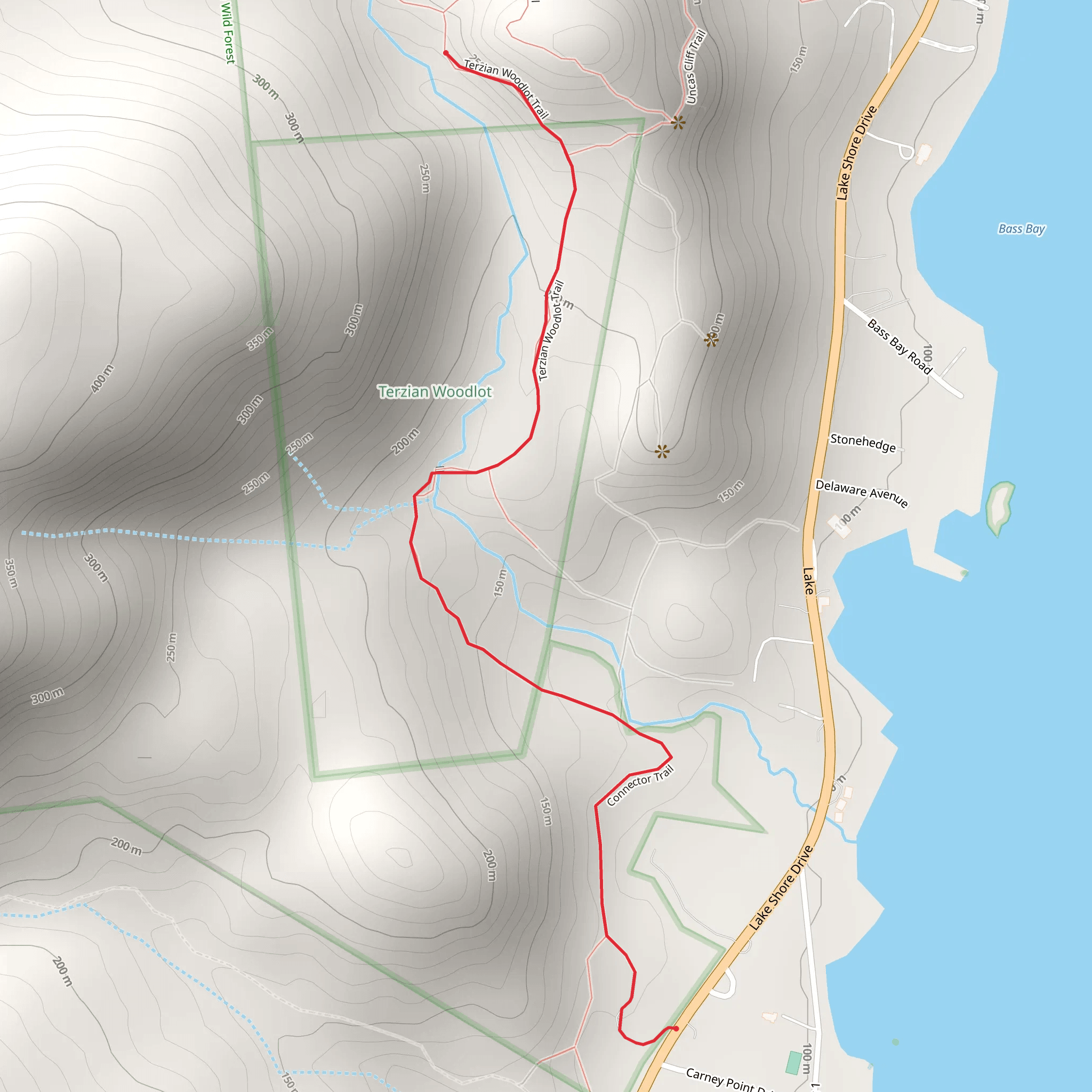 Terzian Woodlot Trail mobile static map